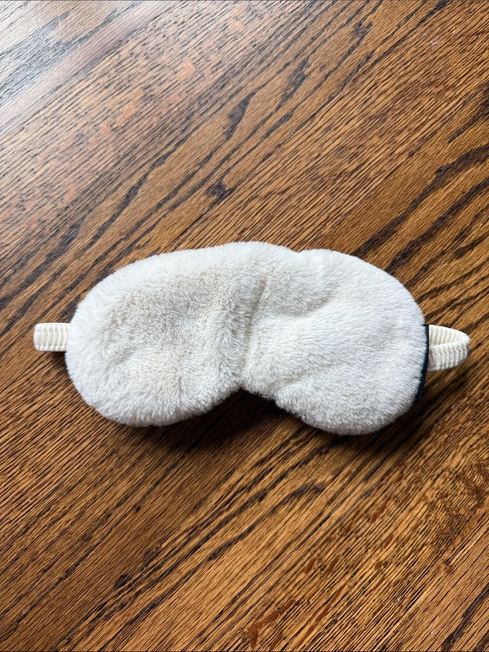 Nanette Lepore and Tafts Home Gray, Cream Plush Eye Mask with Elastic Strap